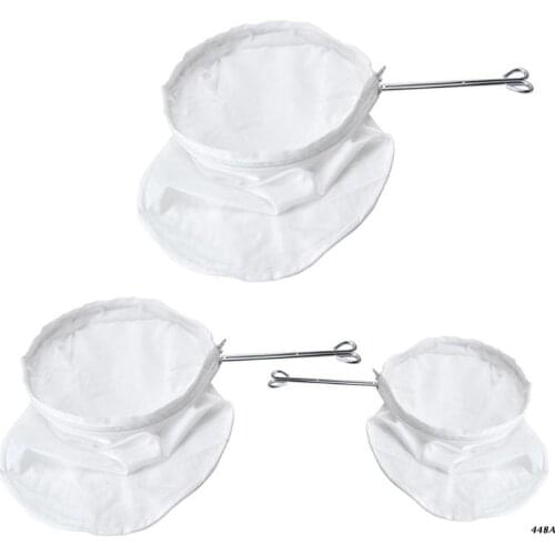 1Set Professional Quality Filter Bags Reusable Almond Milk Bags Food Strainer Mesh with Zipper 3Size for Home Tea Shop