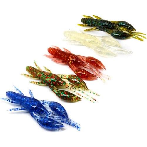 10PCS Soft Shad Lobster Capuchin maggots Fishing Lure Grub worm Silicone Bait Hook 7cm/6g