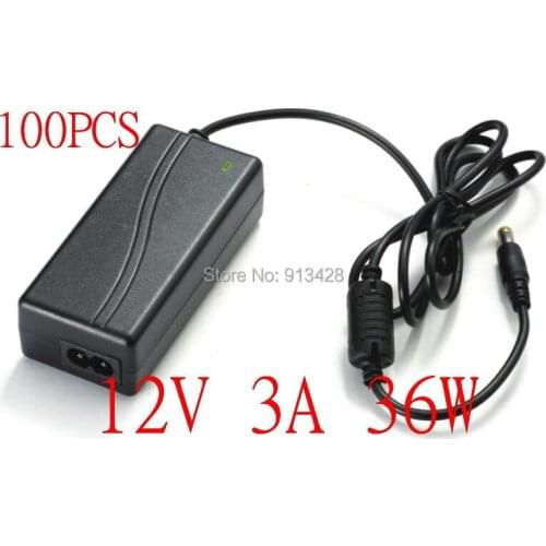 High quality 100PCS 12V 3A 36W Led Power Adapter for LED Light + Free shipping