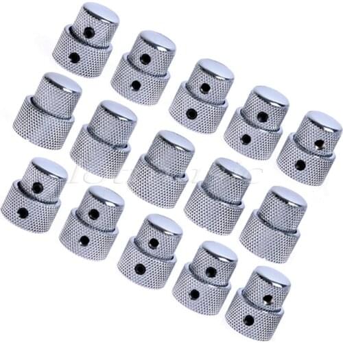 15*Chrome Metal Dual Concentric Control Knob With Screw Spanner For Guitar Etc Replacement