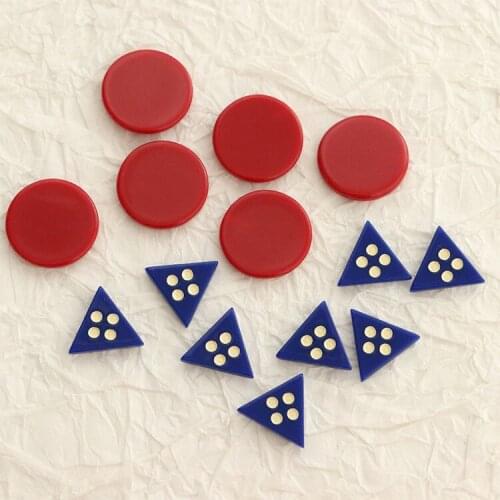 20 PCS Fashion Resin Round Triangle Connectors Charms DIY Earrings Accessories For Jewelry Making