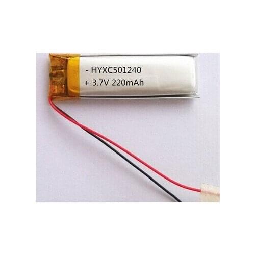 3.7V polymer lithium battery 051240501240 MP3 MP4 recording pen Bluetooth sound 200MAH