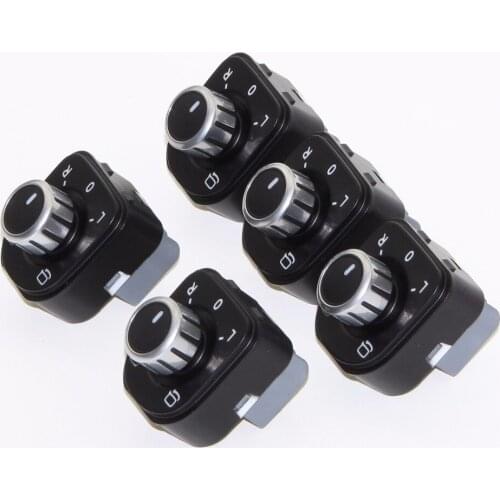 5PCS OEM Chrome Side Mirror Switch Fold Control Buttons For VW JETTA GOLF MK5 MK6 PASSAT B6/3C TIGUAN 5ND 959 565 A