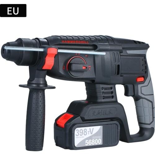 21V Brushless Heavy Duty 4 Function Rotary Hammer Drill SDS-plus Adjustabl Grip Handle 980 RPM Cordless Drill Demolition Kit