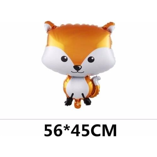 1pc Large Fox Hedgehog And Squirrel Foil Balloons Animal Birthday Party Decorations Adult BabyShower Decor Balls Childrens Toy