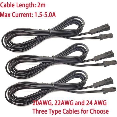 5pcs DuPont Distributor 2Pin Cable White and Black Color Cable 20AWG/22AWG/24AWG for Single Color LEDs