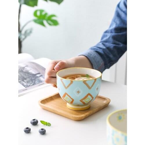 Ceramic Breakfast Cup Large Capacity Household Milk Mugs Coffee Cups Ethiopian Tazas De Cafe Japan Style Afternoon Tea Cup Gifts