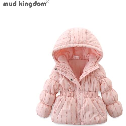 Mudkingdom New Autumn Winter Children Jackets For Girls Hooded Coats Baby Girls Warm Outerwear Baby Kids Clothing