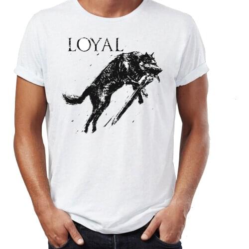 Mens T Shirt Dark Souls The Loyal Companion Great Wolf Sif Awesome Artwork Printed Tee