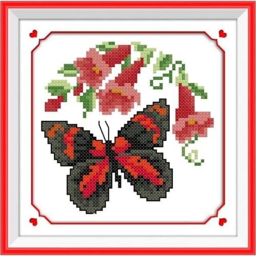 Butterfly (5) cross stitch kit mini picture 14ct 11ct patterns count print canvas stitching embroidery DIY handmade needlework
