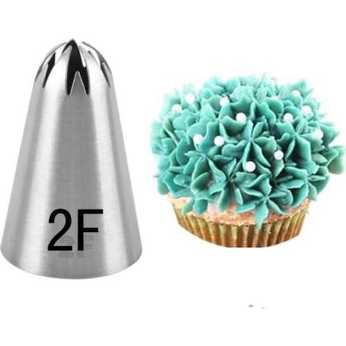 #2F Stainless Steel Piping Icing Nozzle Fondant Jelly Cake Cream Pastry Baking Tips Cake Making Tools Dessert Decoration Decor