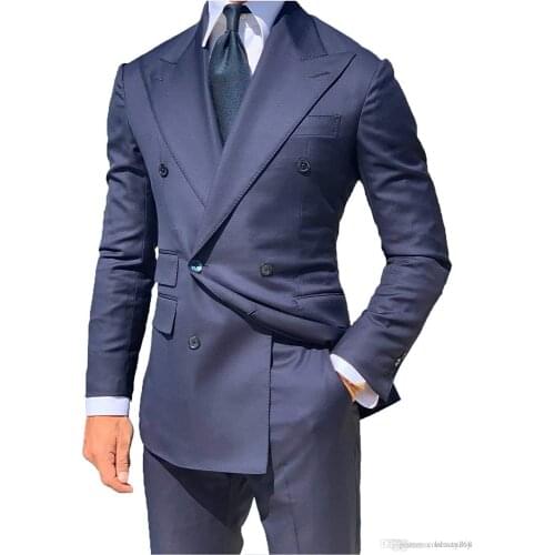 New Army green Men Suit Double-Breasted Men Wedding Tuxedo Fashion Men Blazer Men Prom Dinner DartyGroom Tuxedos(Jacket+Pants)