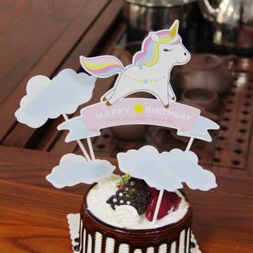 One set unicorn cake topper for unicorn birthday