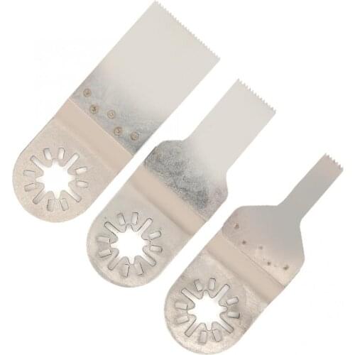 3Pcs Oscillating Saw Blade Straight Stainless Steel for Cutting Wood Plastic 10mm/20mm/34mm Woodworking Cutting Tool