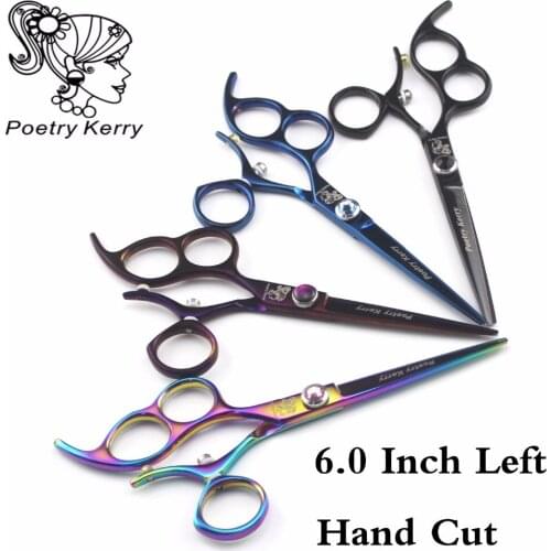 6 inch Left-Hande Rotating handle Hairdressing Scissors Hair Cutting Scissors Set Barber Shears High Quality Salon hair care
