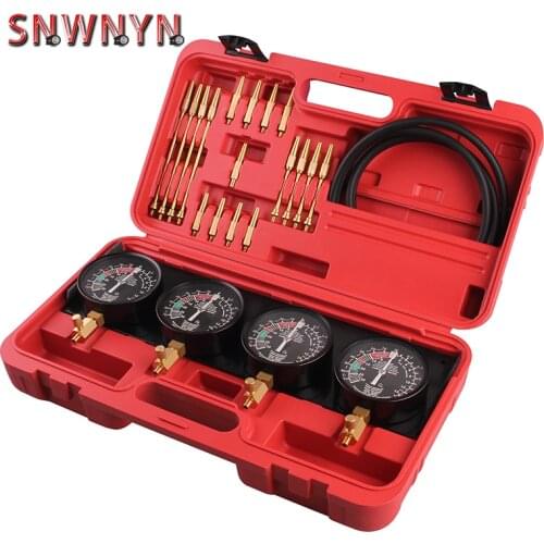 Professional Car Fuel Vacuum Carburetor Synchronizer Set 4 Gauges Tool kit For Motorcycle Car