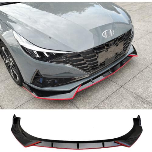 Front Bumper Splitter Lip Diffuser Spoiler Skirt Body Kit Decorative Strip Shovel for Hyundai Elantra CN7 2020 2021
