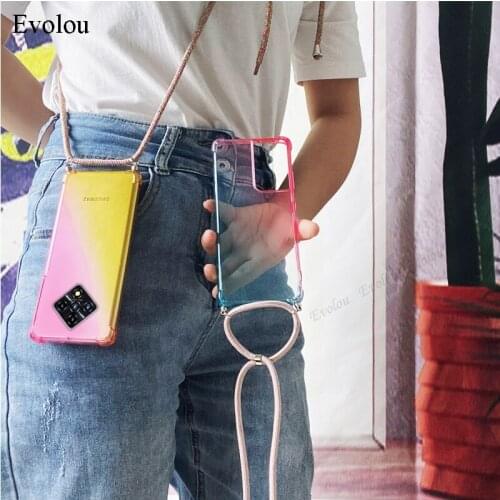 Crossbody Necklace Strap Lanyard Case For infinix TECNO Zero 8i Camon 12 Smart 5 X690 X683 X680 X682 Silicone Shockproof Cover