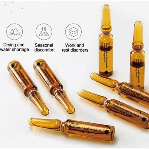 7pcs/set Face Serum Hyaluronic Acid Nicotinamide Ampoule essence Shrink pores Whitening Moisturizing skin care