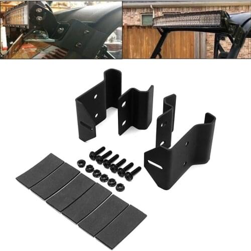 Upper Windshield LED Light Bar Pro-Fit Cage Mounting Brackets for 50 Inch Light Bar for Polaris Ranger 500 570 900 1000