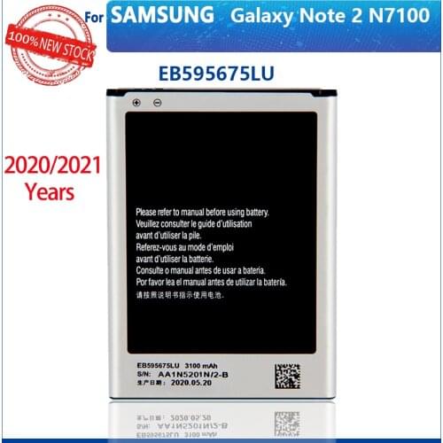 100% Original EB595675LU 3100mAh battery For SAMSUNG Galaxy Note 2 N7100 N7108D NOTE2 N7102 N719 N7108 New Phone Batteries