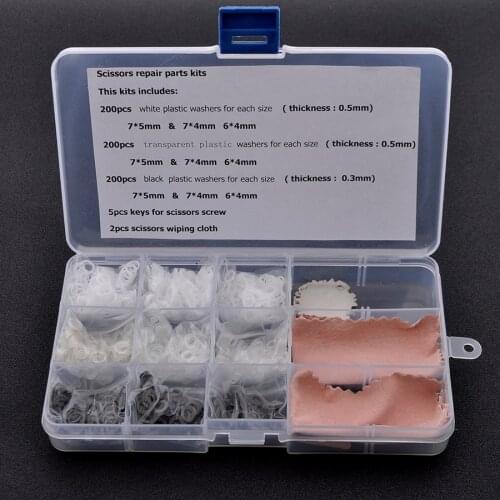 1800pcs/set Plastic Washers for Hairdressing Scissor Accessory Different size for Washers Barber Salon Scissor 7*5mm/7*4mm/6*4mm