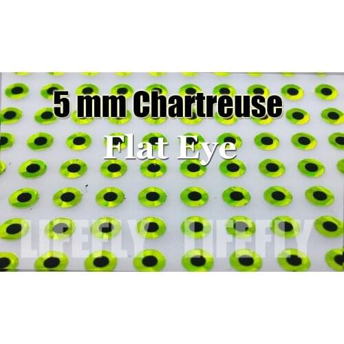 5mm Flat Chartreuse / Wholesale 700 Flat Eyes, Fly Tying, Jig Tying, Lure Making, Spinnerbaits, Craft