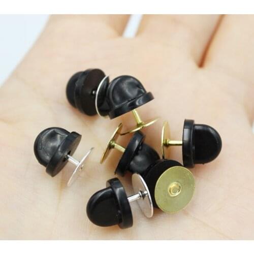 50pcs Safety Brooch Lock Rubber Colorful Pins Back Button Buckle Clasps for pin Brooch base Jewelry Accessories