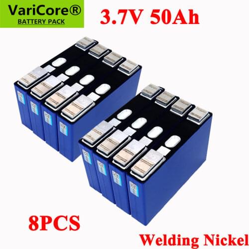 8pcs/lot 3.7V 50Ah Ternary lithium battery for 3s 12V 24V 10s 36V 48V 50000mAh Electric bicycle batteries modification Nickel