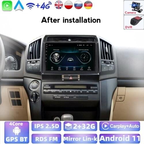 For Toyota Land Cruiser 11 200 2007-2015 Car Radio Multimedia Video Player Navigation GPS Android 1G+16G WIFI No 2din 2 din