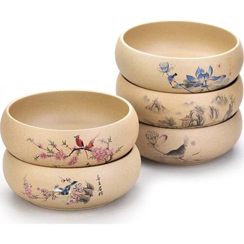 Bird Language Floral Stoneware Large Tea Wash Chinese Tea Set Pen Wash Kiln Purple Sand Ceramic Accessories Tea Ceremony