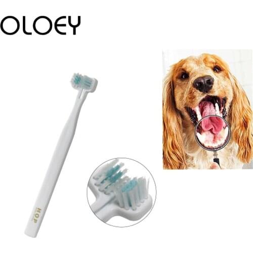 Double Head Pet Toothbrush Dog Cat Cleaning Mouth SuppliesTeddy Dog Brush Addition Bad Breath Tartar Teeth Care