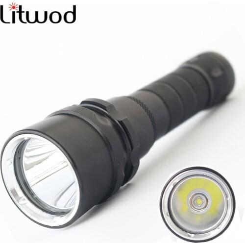 XM-L2U3 Led Diving Torch Stepless Dimming High Quality 5000Lm Waterproof IPX8 Diving Torch Underwater Lantern 120M Lantern Black