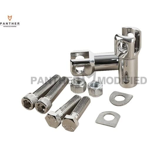 Chrome Motorcycle Foot Pegs Moto Foot Rest Supports Mounts Clevis Kit case for Harley Davidson Softail 2000 2001 2002 2003-2006