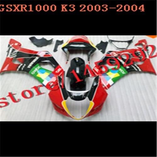 Fairing kit for A molding GSXR1000 2003 2004 K3 K4 GSXR 1000 03 04 motorcycle fairing parts red black green BBF