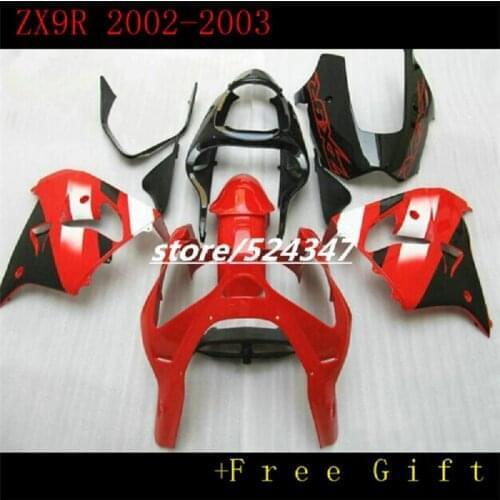 Red Black ZX 9R 02-03 ZX9R Fairing For Kawasaki ZX9R 2002 2003 ZX9R 02 03 Fairing Kits Compression Fairing