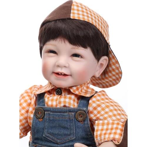 Cute NPK BOY doll reborn 22inch 55cm soft silicone reborn baby dolls toys for kids gift Bebes reborn menino bonecas high quality