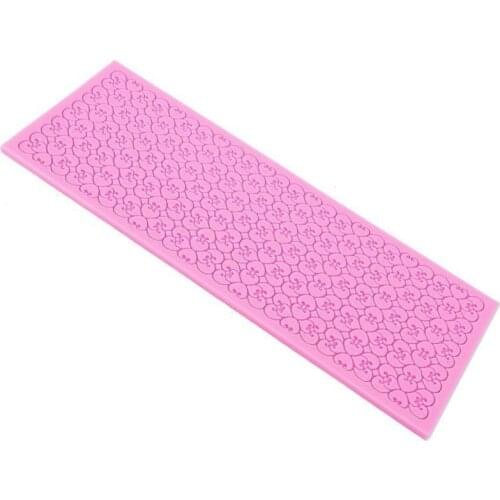 LINSBAYWU Lace Mat Pad Fondant Flowers Chain Decoration Silicone Mold Surafcraft Tools Baking Tools Cake Decorating Lace Mold