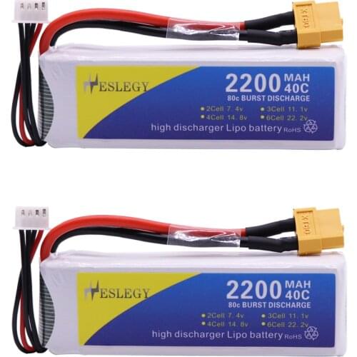 2PCS 11.1V Rechargeable LiPo Battery XT60/BANANA Plug For RC Car Airplane Helicopter toy parts 11.1V 2200mAh 40C Battery 803496