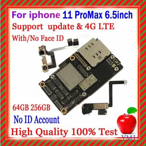 Full Unlocked Motherboard For iPhone 11 Pro With/Without Face ID With Free iCloud IOS Original Logic Board 100% Tested