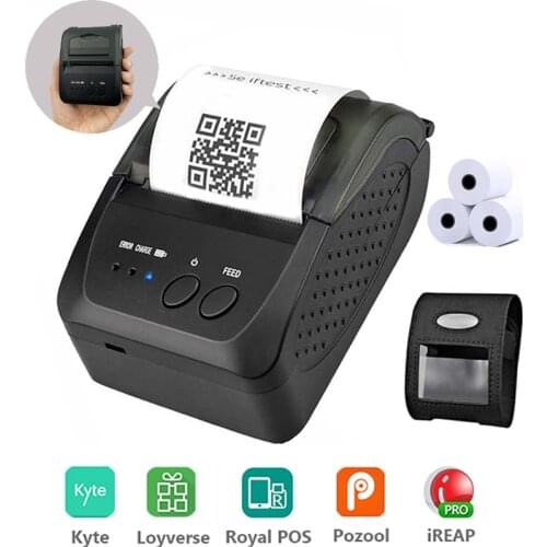 Portable Mini 58mm Bluetooth Printer Portable Thermal Receipt Printer For Mobile Phone Android iOS Windows Pocket Bill