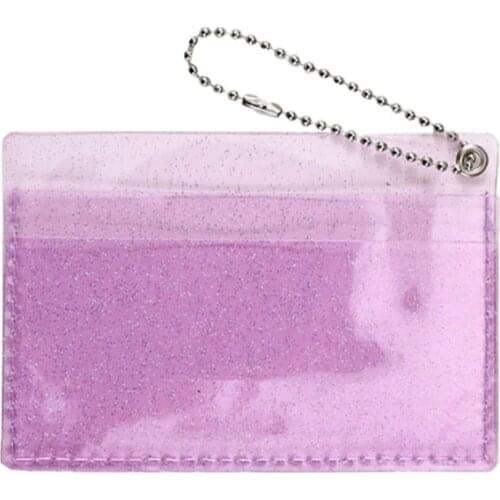 Transparent Women PVC Jelly Bag Mini Money Wallet Bus Credit Card Holder Clear Wallet Ladies Purse