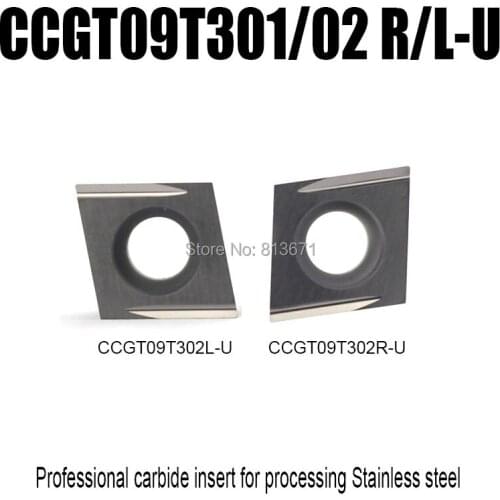 1pcs CCGT060201/02 R/L-U CCGT09T301/02 R/L-U cermet inserts precision lathe CNC turning blade for steel turning tools