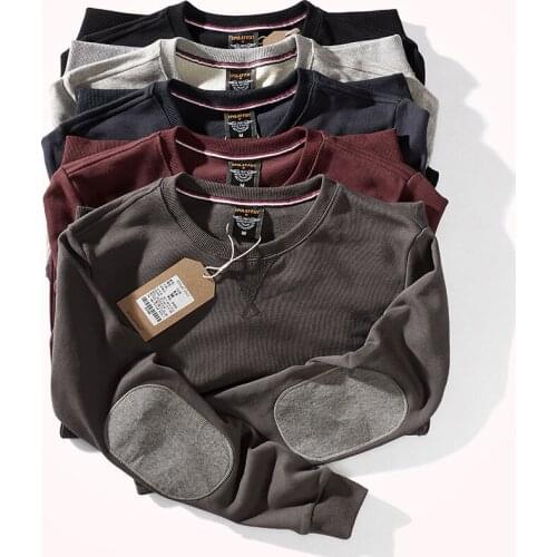 2021 Spring and Autumn Basic Simple Solid Color Hoodies Mens Pullover Sweater Japanese Retro Loose Pure Cotton Couple Sportwear