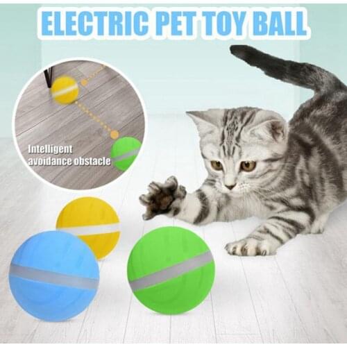 Smart Interactive Pet Toy Ball LED Rolling Flash Ball USB Rechargeable Interactive Pet Toys For Puppy Cats Dogs