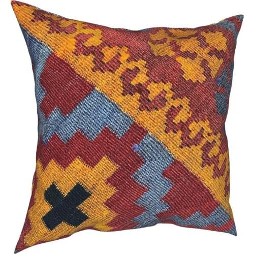 Vintage Decor Kilim Navaho Weave Woven Aztec Throw Pillow Cover Boho Turkish Throw Pillow Persian Antique Tribal Pillowcase