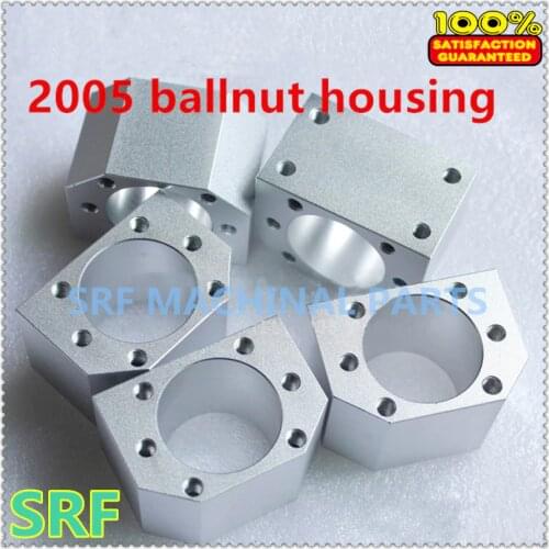 High quality 1pcs/lot Aluminium Alloy 2005 Ball nut housing bracket holder for SFU2005 SFU2010 Rolled Ball screw