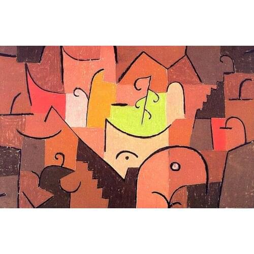 High quality Oil painting Canvas Reproductions Stage Landscape (1922) by Paul Klee Painting hand painted