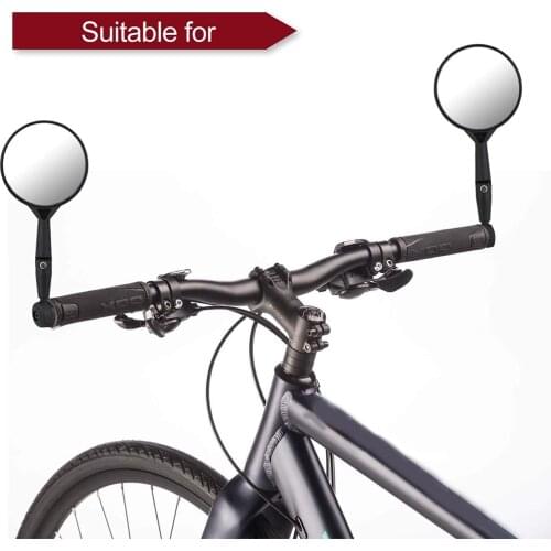 Bike Rear View Mirrors 360 Dregree Rotatable Adjustable Handlebar Mounted Convex Mirror for Mountain Road Bike Cycling Accessory