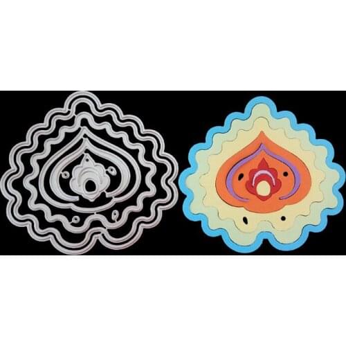 1 Set Flame Frame Metal Cutting Dies DIY Stencils Scrapbooking Stamps Embossing Album Card Paper Art Craft Gifts